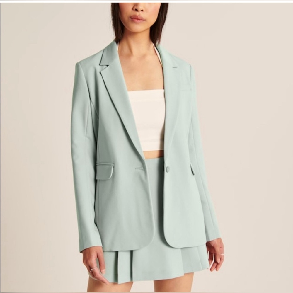Abercrombie & Fitch Single Breasted Sage Women’s Blazer - Size Small